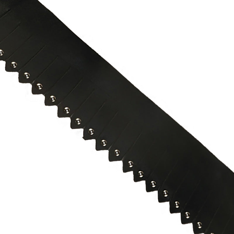 Black 46mm PU Pleaded Trim with Stud
