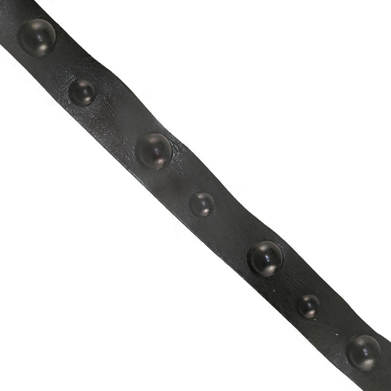 Round Studded Faux Leather Trim 3/4"