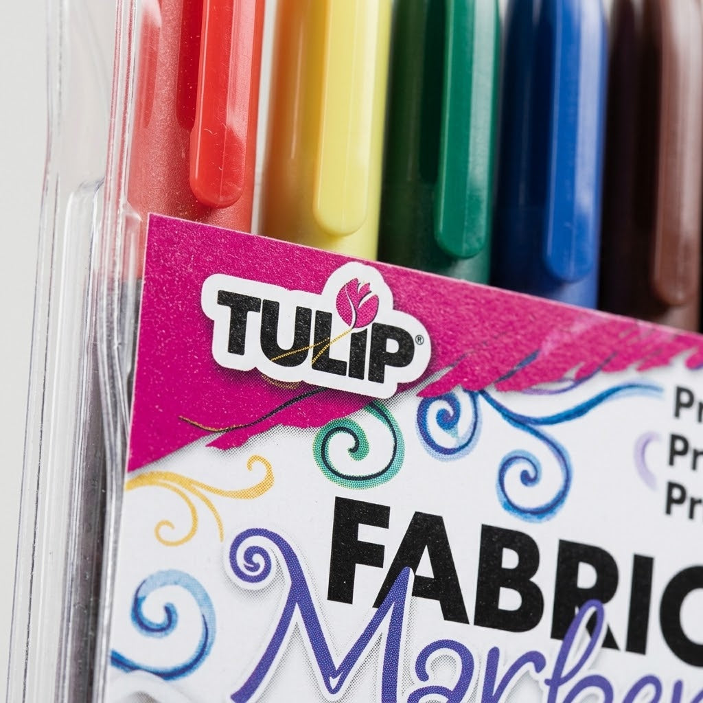 Tulip Fine Tip Primary Fabric Markers 6 Pack