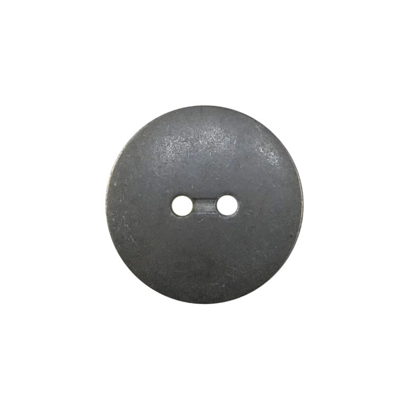 2 Hole Dark Silver Metal Button
