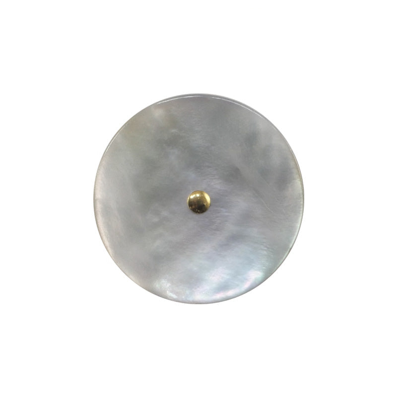 No hole Genuine Mother of Pearl & Shell Shank Button Gold