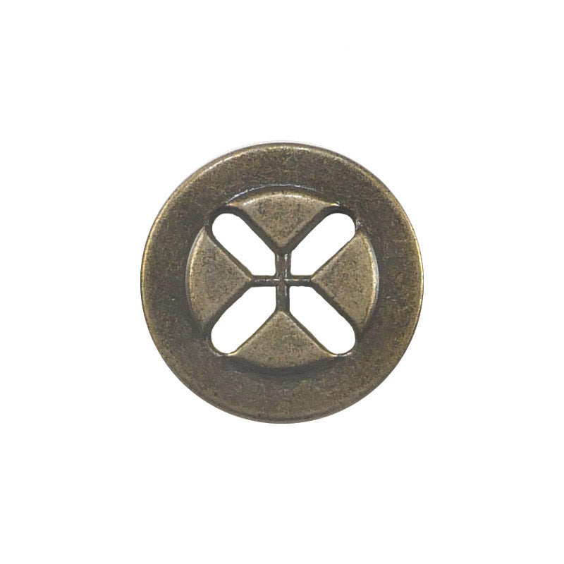 Round 4 Unique Hole Metal Button