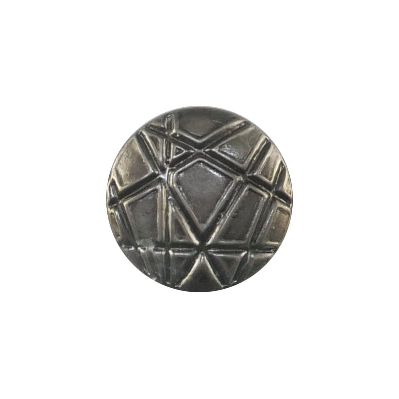 Textured Silver Metal Shank Button