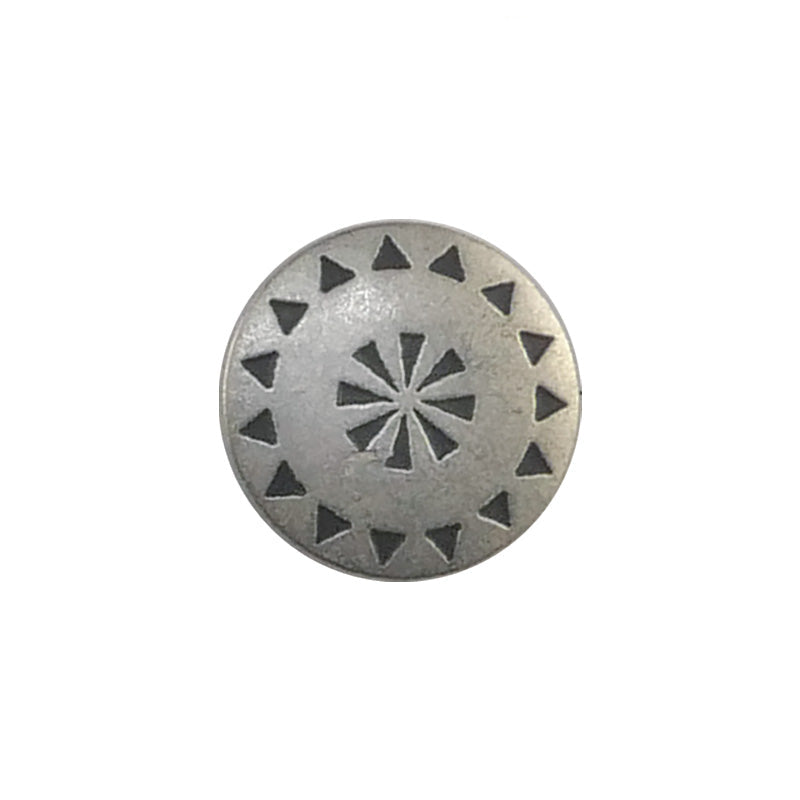 Flat Engraved Silver Shank Button