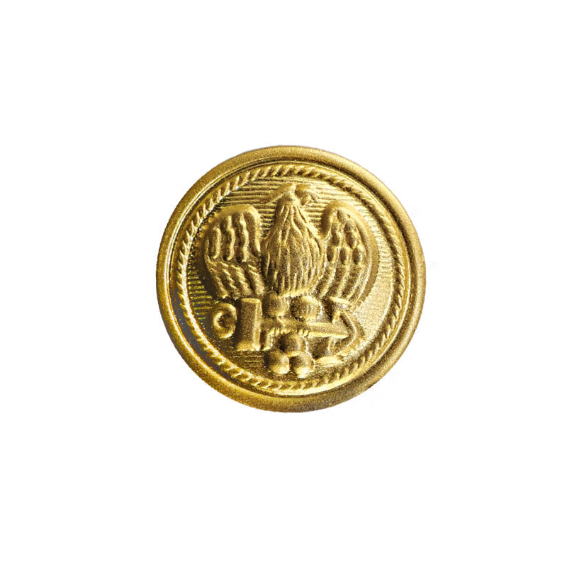 Gold Eagle Engraved Shank Button