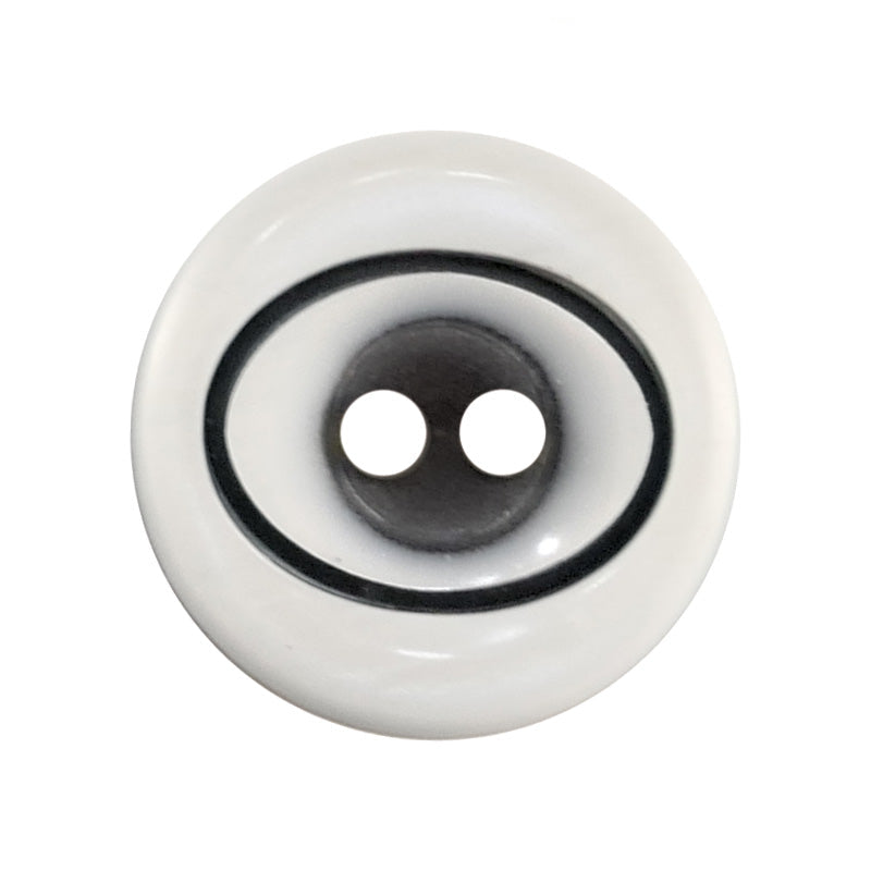 Concave 2 Hole Polyester Rimmed Button