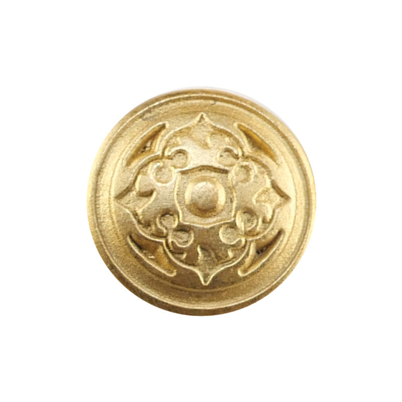 Gold Engraved Metal Shank Button
