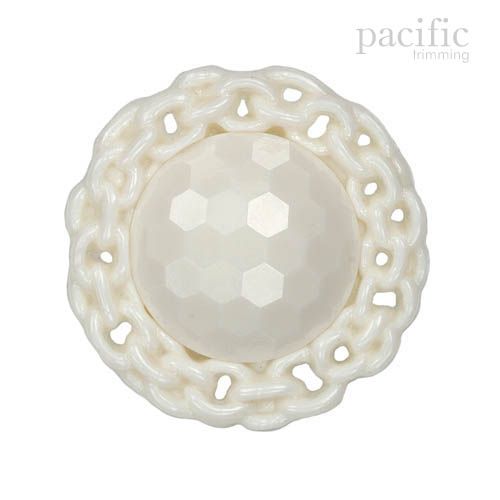 Chain Ivory Nylon Shank Decorative Button