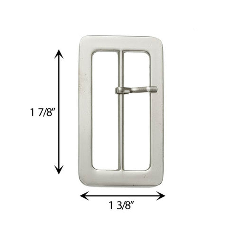 1.88 Inch Metal Buckle Silver