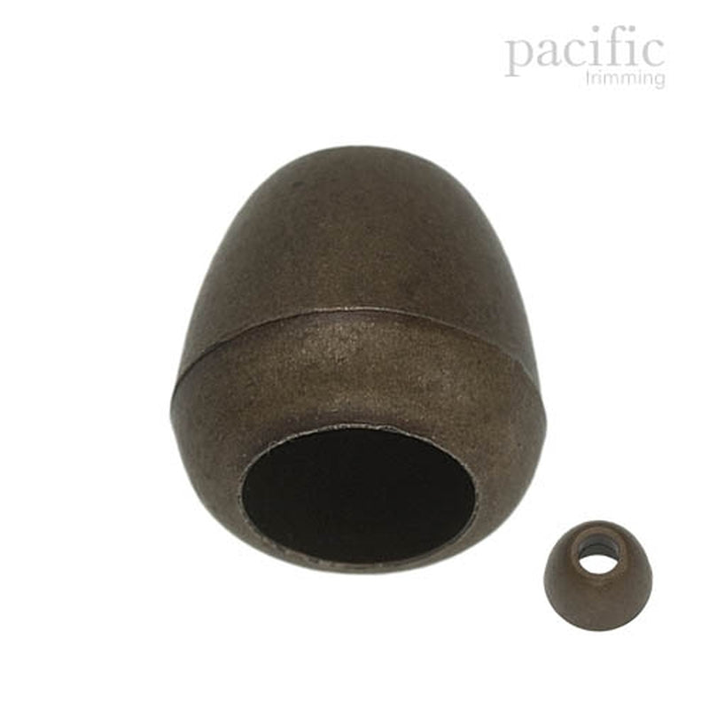 4mm Plastic Cord End Antique Brass