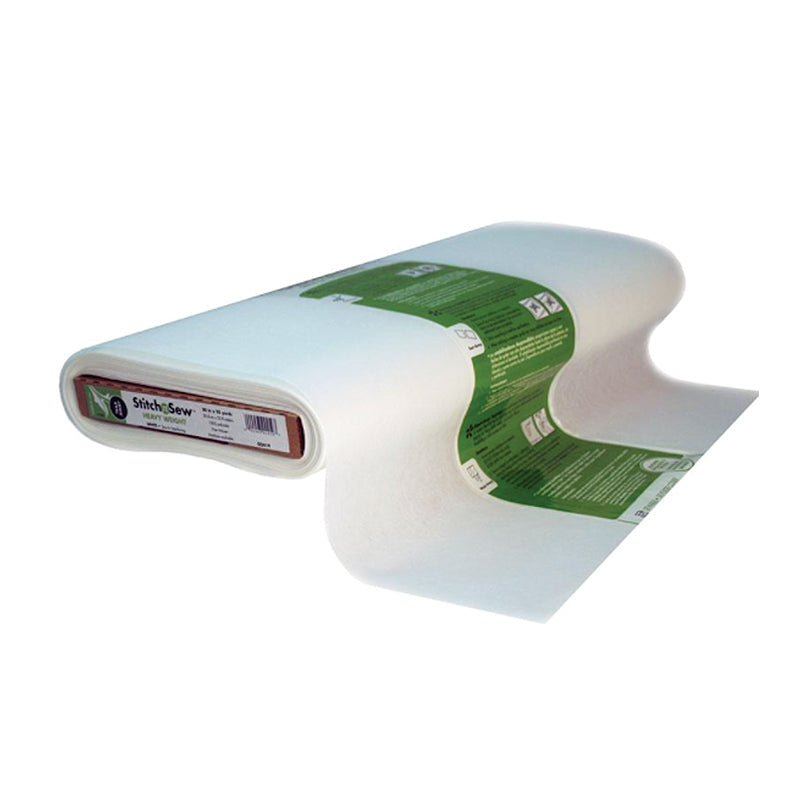 StitchnSew Tear Away Heavy Weight Non Woven Sew In Stabilizer 20" White