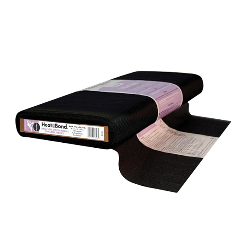 HeatnBond Ultra Soft Woven Fusible Interfacing for Batik Fabrics 19" Black
