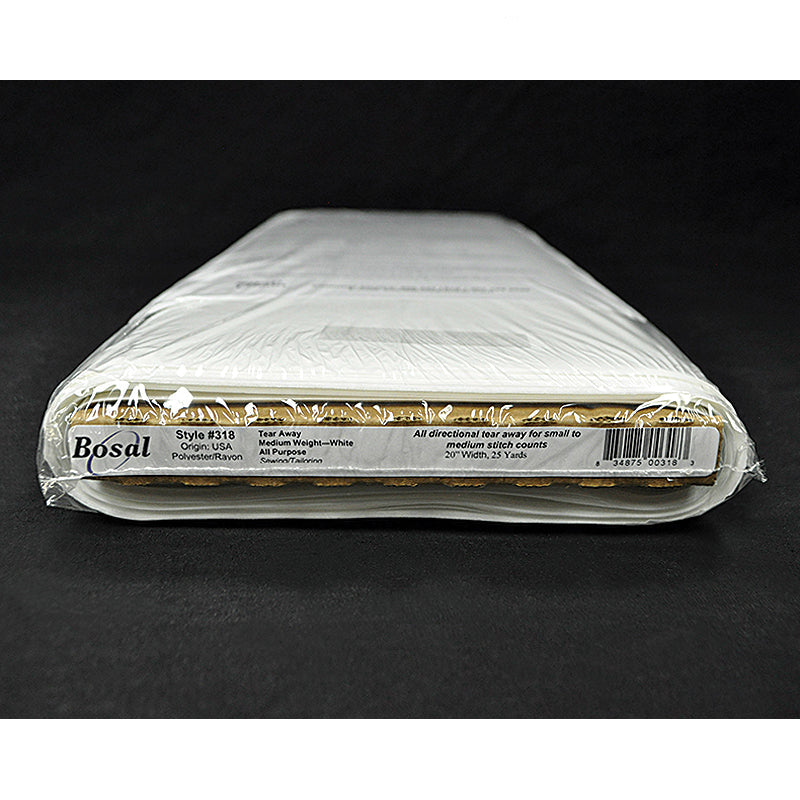 Bosal Tear Away Medium Weight Non Woven Stabilizer 20" White #318