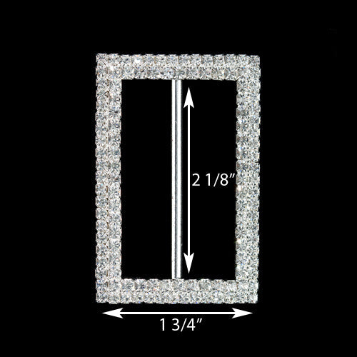 Preciosa 2 Row Rhinestone Buckle Slider 30081