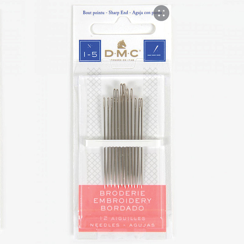 DMC Embroidery Needles Size 1 - 5