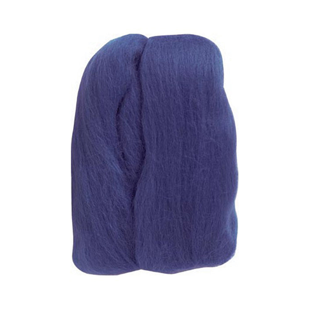 Clover Natural Wool Roving Blue 20g (0.7 oz)