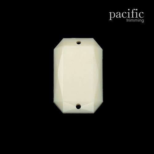 8pcs of 19mm Octagon Ivory Acrylic Sew on Jewel