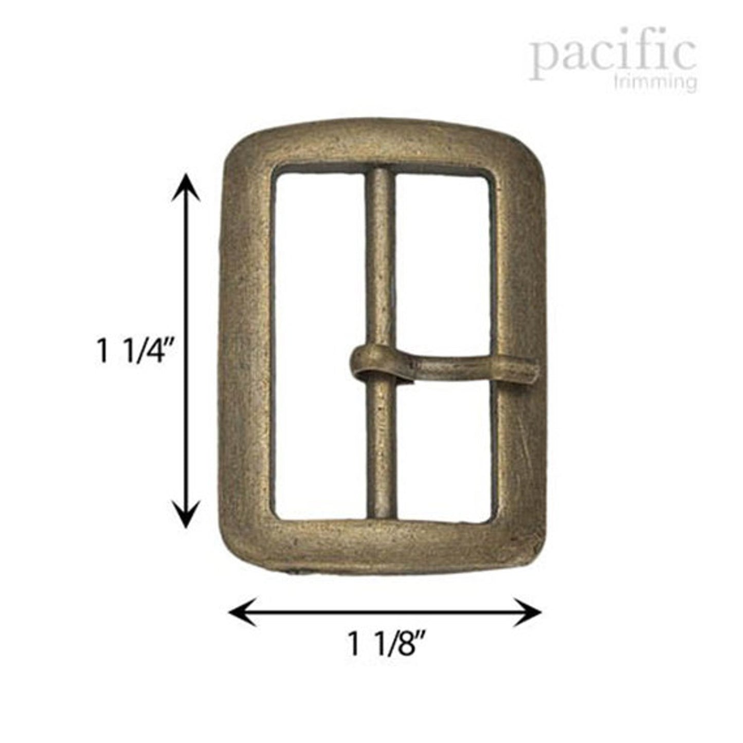 1.25 Inch Metal Buckle Antique Brass