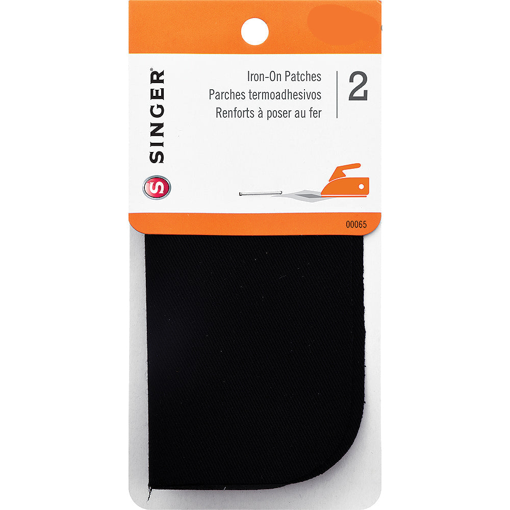 Singer Iron-On Patches Black
