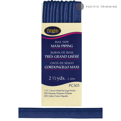 Wrights Maxi Piping Bias Tape 1/2" Multiple Colors