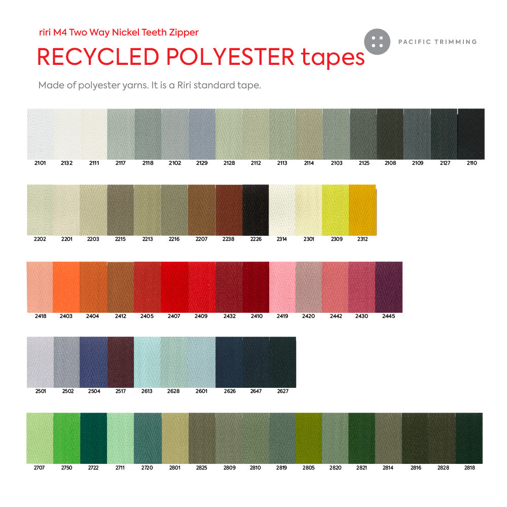 M4 Two Way Nickel Teeth Metal Zipper