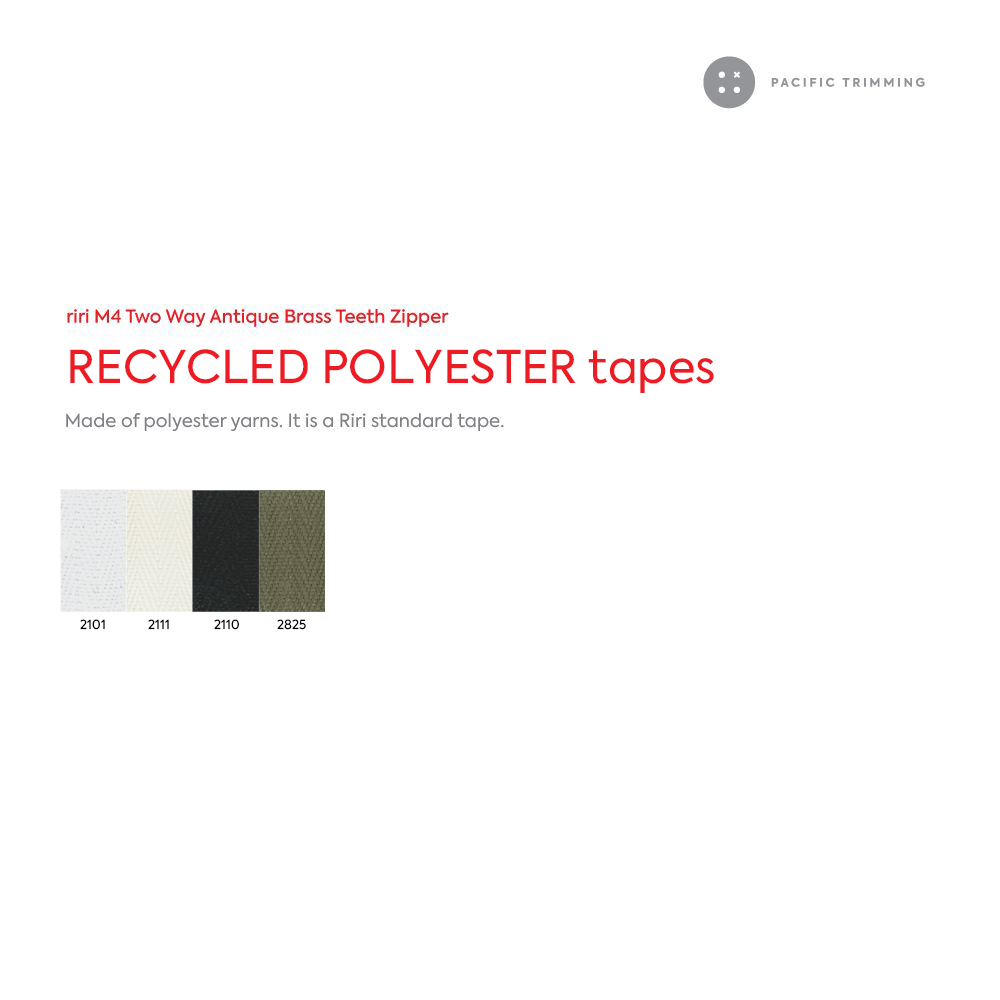 M4 Two Way Antique Brass Teeth Metal Zipper