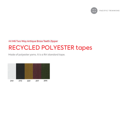 M6 Two Way Antique Brass Teeth Metal Zipper