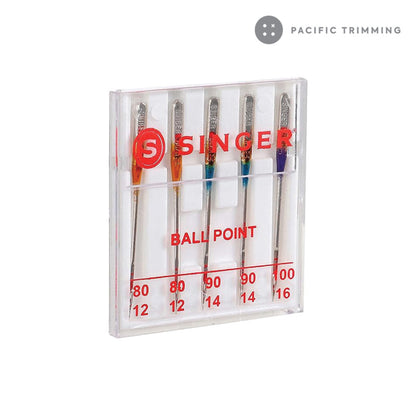 Singer Universal Ball Point Machine Needles 80/12, 90/14, 100/16 Assorted