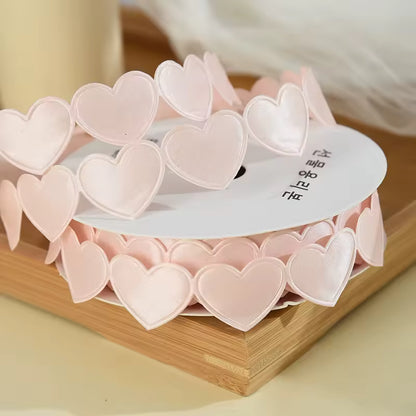 Heart Shaped Edge Woven Ribbon - Champagne Pink / Yard / 1.5cm