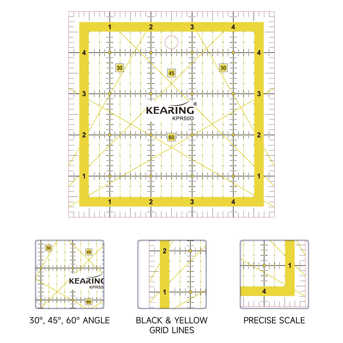 Kearing Square Quilting Ruler