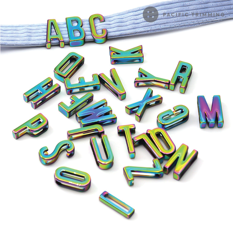 Metal Alphabet Slider Charm