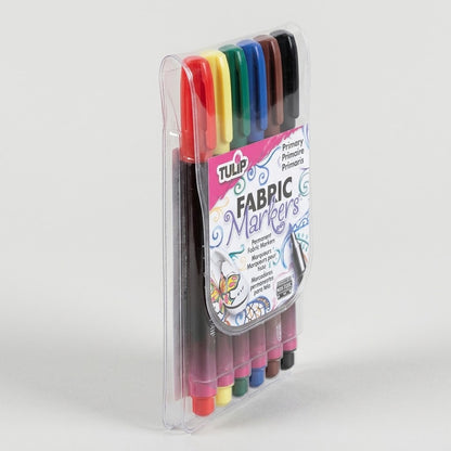 Tulip Fine Tip Primary Fabric Markers 6 Pack