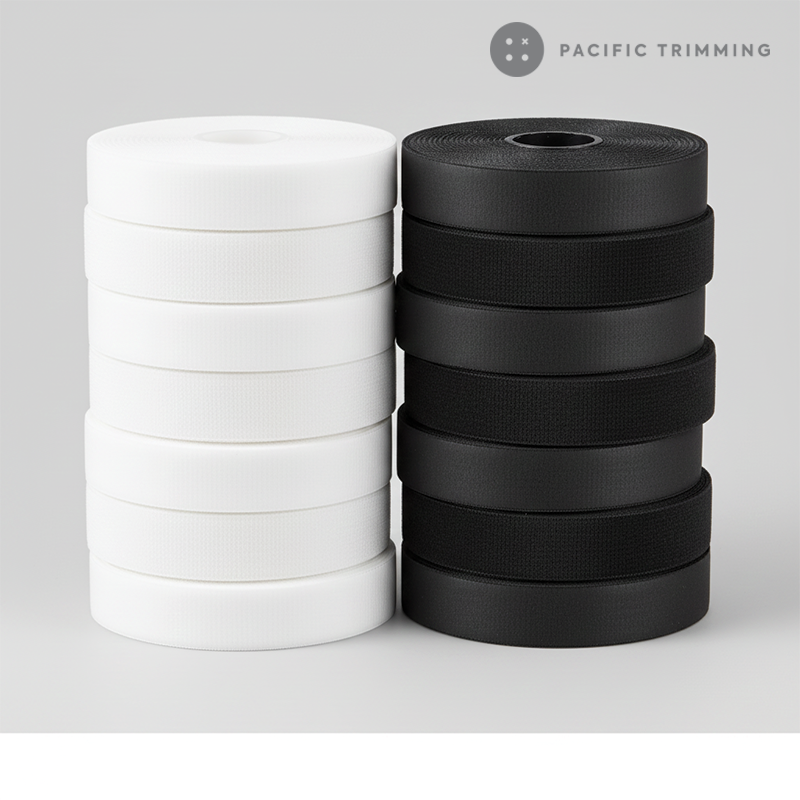 Premium Quality Velcro Sew on Hook and Loop Fastener Tape White and Black