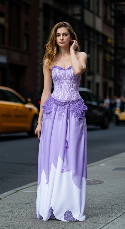 [*Halloween Clearacne Sale*] Elegant Purple Ghost Bride Costume