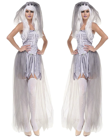 [*Halloween Clearacne Sale*] Phantom Elegance Ghostly Bride Costume