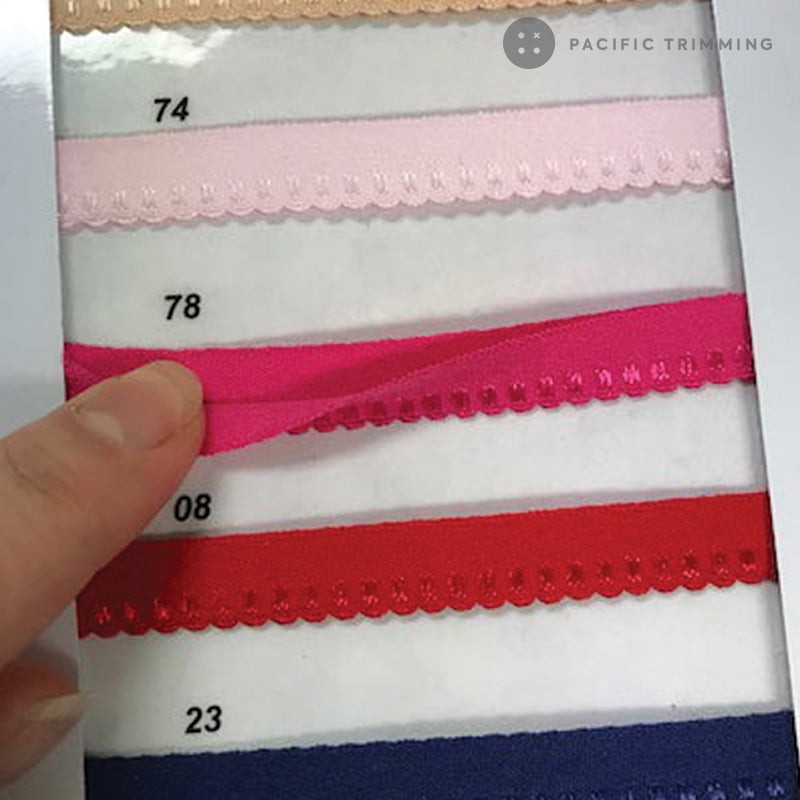 Premium Quality 3/8" Fold Over Picot Edge Elastic