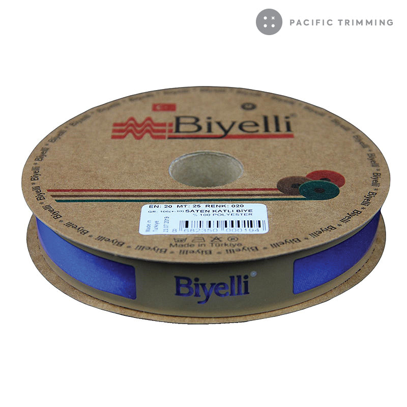 Biyelli 3/4" Satin Bias Tape #20 Blue - Pacific Trimming