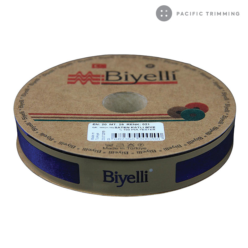 Biyelli 3/4" Satin Bias Tape #21 Navy Blue - Pacific Trimming