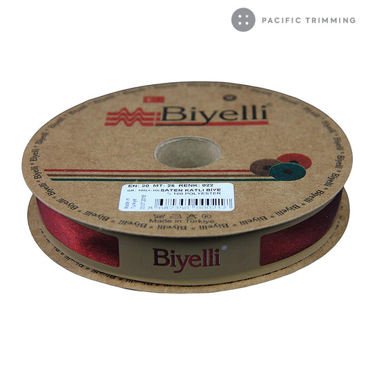 Biyelli 3/4" Satin Bias Tape #22 Burgundy