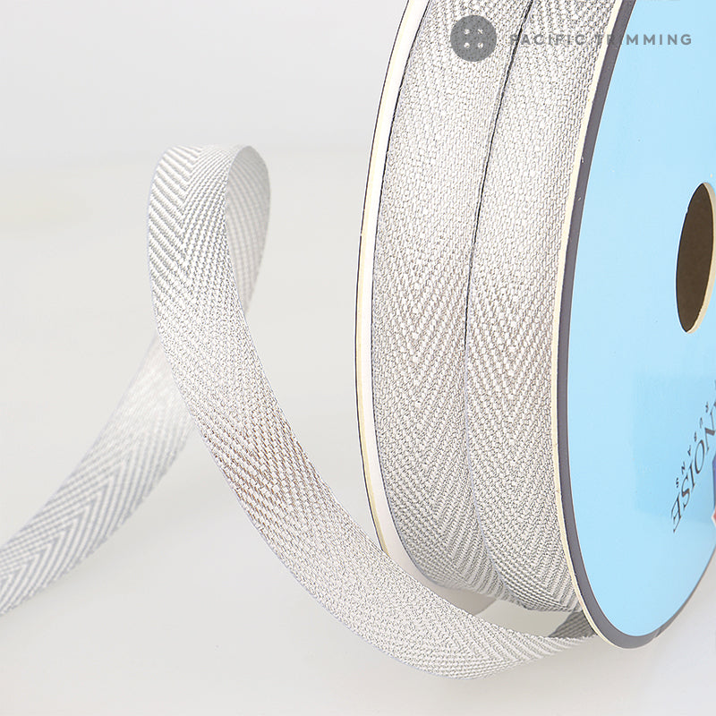 Premium Quality Lurex Metallic Herringbone Twill Tape