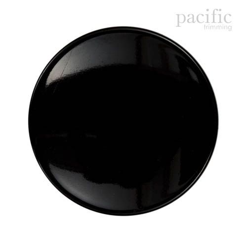 Round Polyester Tunnel Shank Jacket Coat Button Black