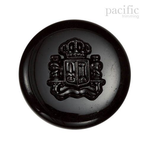 Crest Black Polyester Tunnel Shank Jacket Coat Button