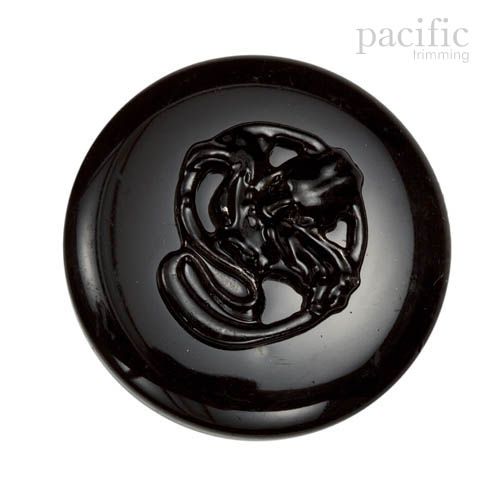 Black Polyester Shank Jacket Coat Button 