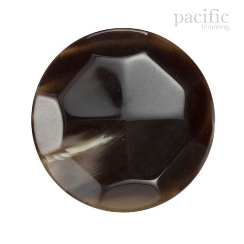 Marble Polyester Tunnel Shank Jacket Coat Button Dark Brown