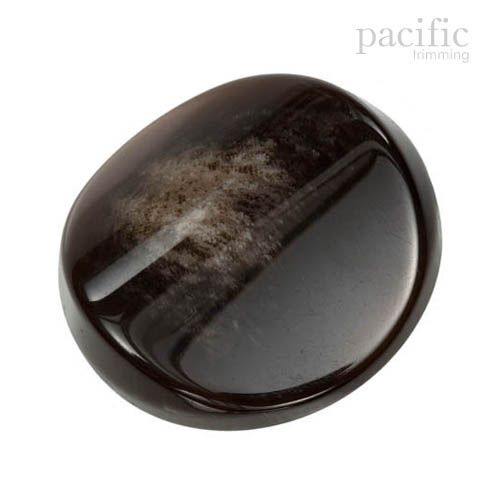 Marble Polyester Tunnel Shank Jacket Coat Button Dark Brown