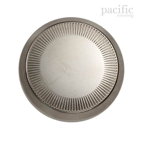 Textured Patterned Nickel Round Matte Finish Metal Shank Button 121010KR