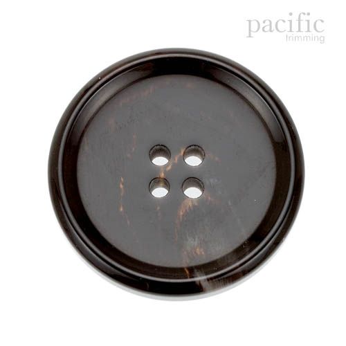 Marble Round Rim Polyester Jacket Coat Button Black