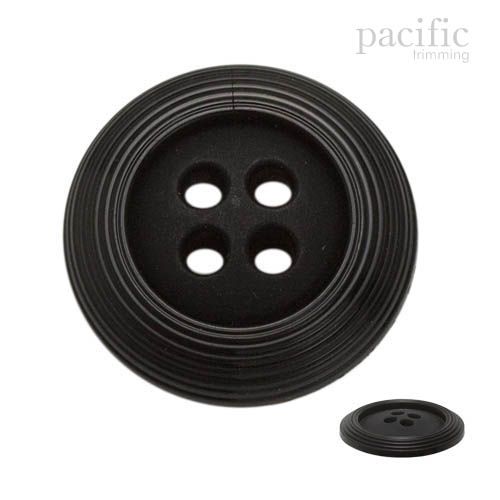 Round 4 Hole Nylon Button 125008BA Black