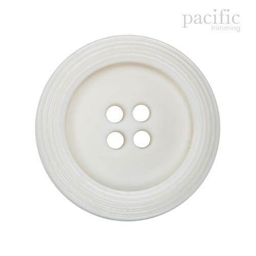 Round 4 Hole Nylon Button 125008BA White