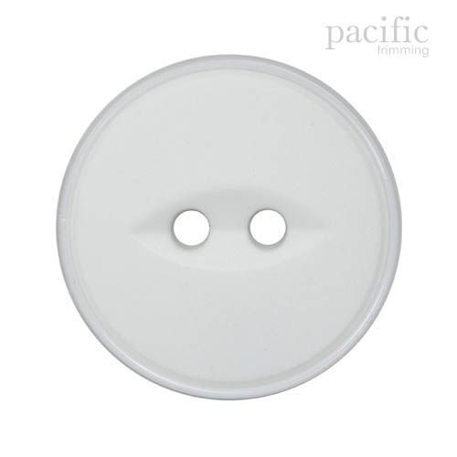 Fish Eye 2 Hole Nylon Button 125049BA White